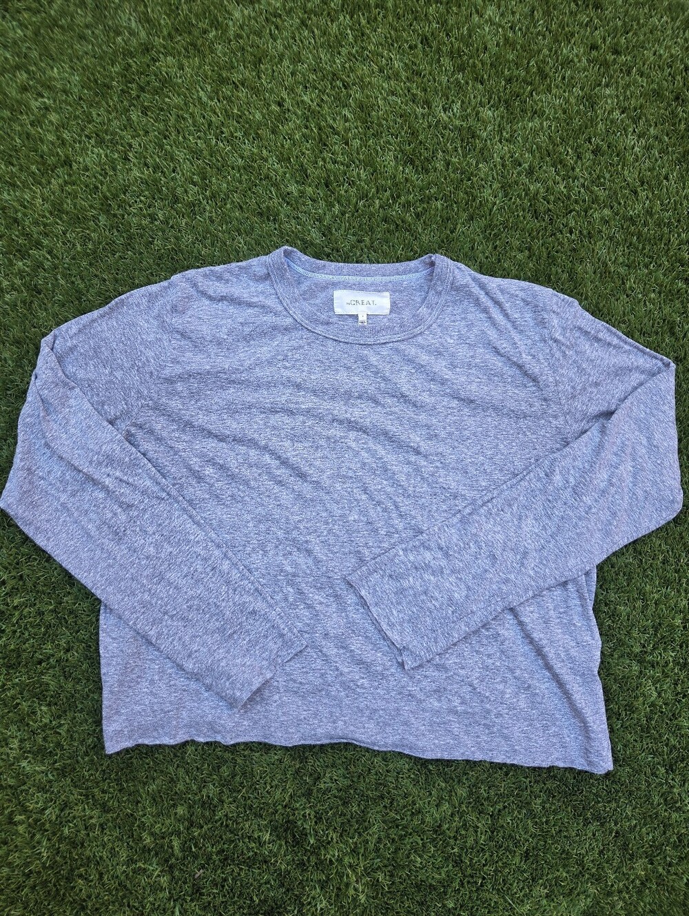 The Great - Long Sleeve Tee - Heather Gray - Size 2